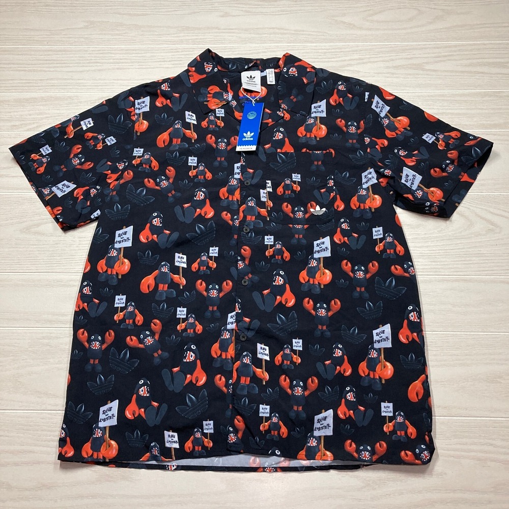 Adidas x Philip Colbert Save The Lobster Button Down Shirt Large Asia Exclusive